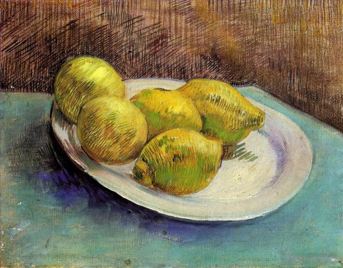 Vincent van Gogh Ölgemälde - Stillleben mit Zitronen auf einem Teller