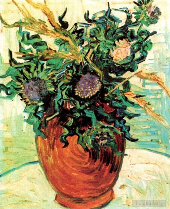 Vincent van Gogh Ölgemälde - Stillleben mit Disteln
