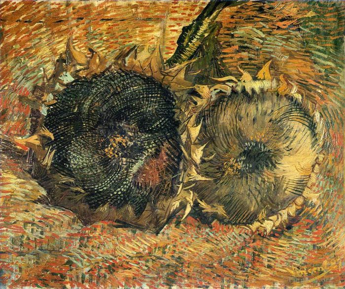 Vincent van Gogh Ölgemälde - Stillleben mit zwei Sonnenblumen 2