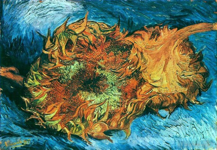 Vincent van Gogh Ölgemälde - Stillleben mit zwei Sonnenblumen