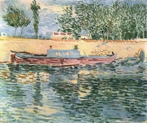 Vincent van Gogh Werk - Die Ufer der Seine mit Booten