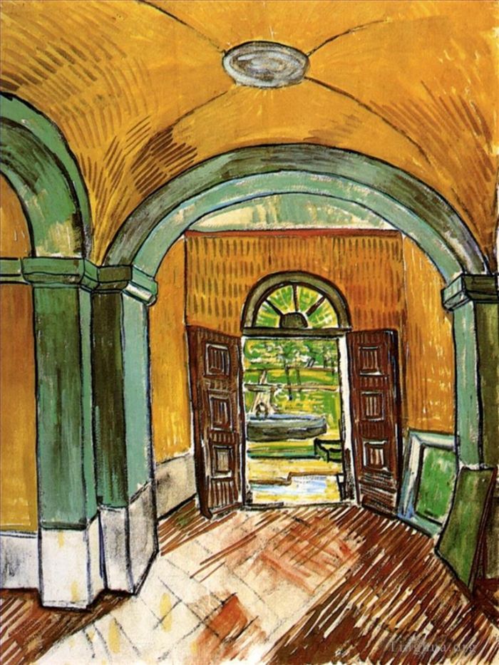 Vincent van Gogh Ölgemälde - Die Eingangshalle des Saint Paul Hospital