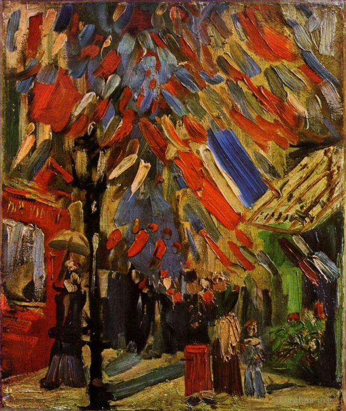 Vincent van Gogh Ölgemälde - Die Feier zum 14. Juli in Paris