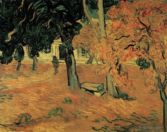 Vincent van Gogh Ölgemälde - Der Garten des Saint Paul Hospital