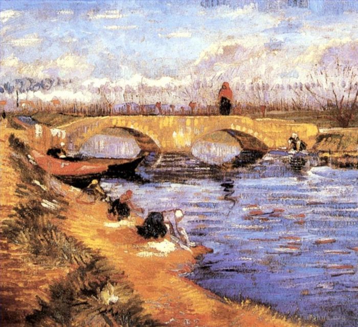 Vincent van Gogh Ölgemälde - Die Gleize-Brücke über den Vigneyret-Kanal
