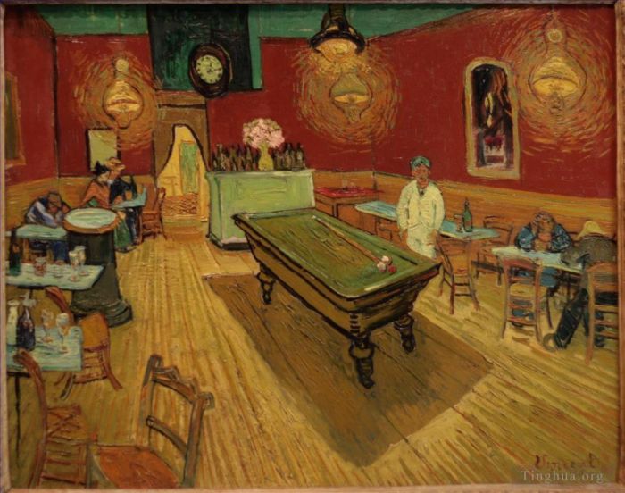 Vincent van Gogh Ölgemälde - Das Nachtcafé dunkel