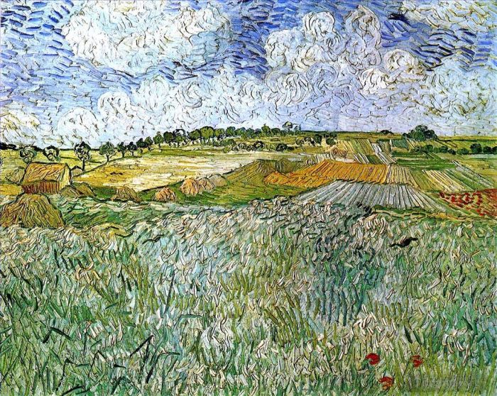 Vincent van Gogh Ölgemälde - Die Ebene bei Auvers