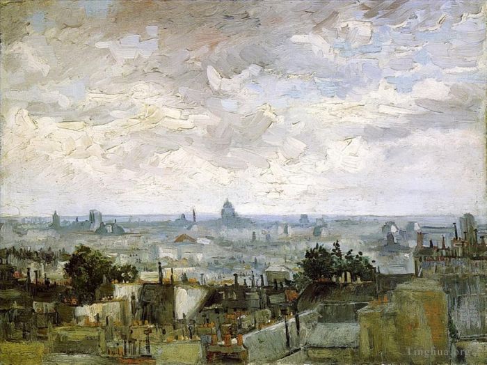 Vincent van Gogh Ölgemälde - Die Dächer von Paris