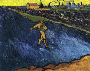 Vincent van Gogh Werk - Der Sower-Stadtrand von Arles im Hintergrund