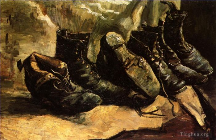 Vincent van Gogh Ölgemälde - Drei Paar Schuhe