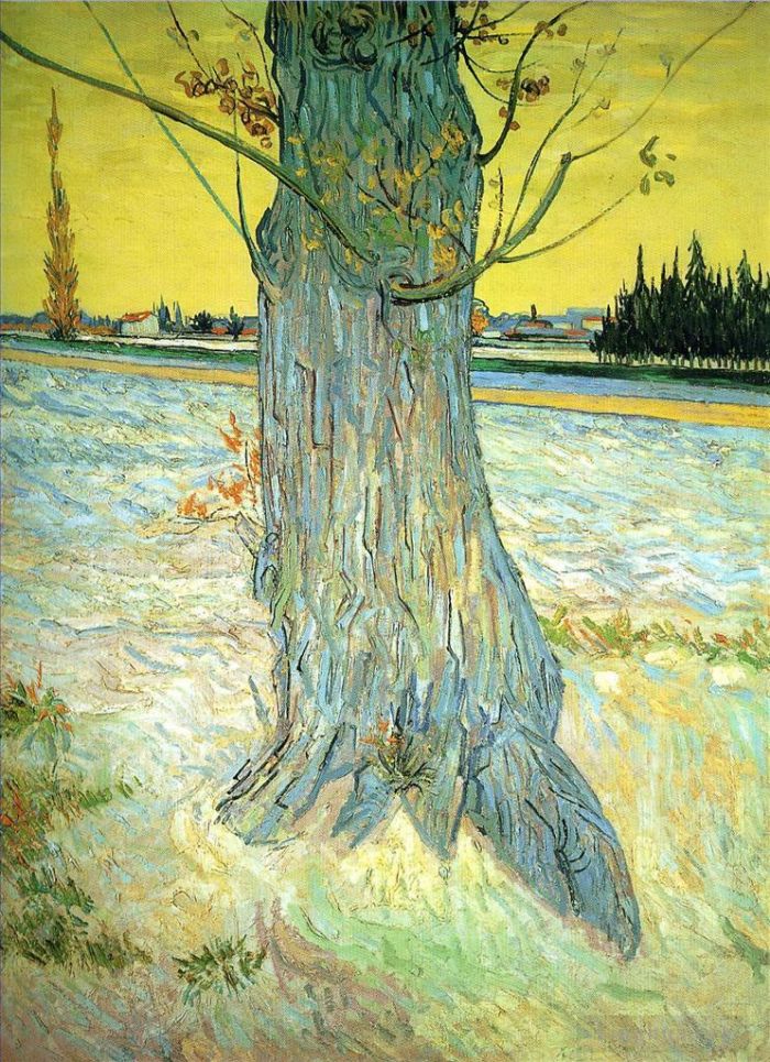 Vincent van Gogh Ölgemälde - Stamm einer alten Eibe
