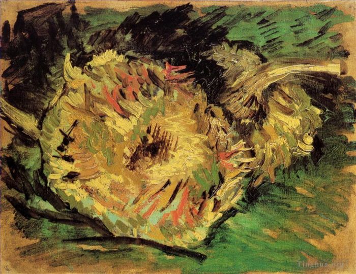 Vincent van Gogh Ölgemälde - Zwei geschnittene Sonnenblumen