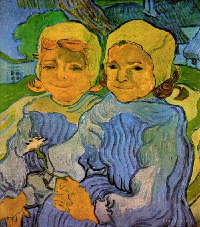 Vincent van Gogh Ölgemälde - Zwei kleine Mädchen