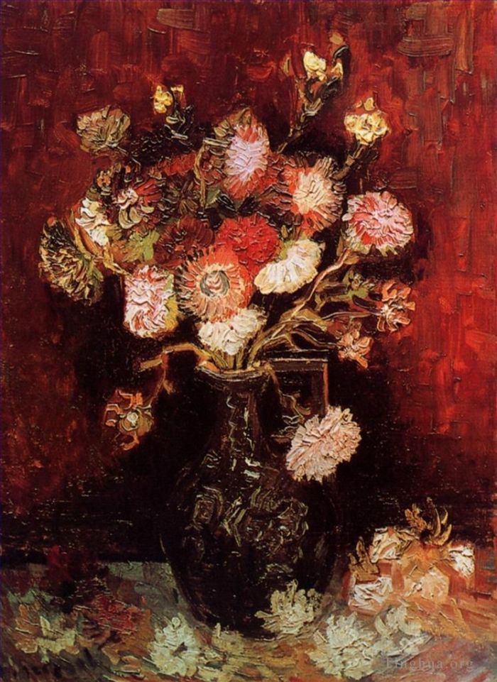 Vincent van Gogh Ölgemälde - Vase mit Astern und Phlox