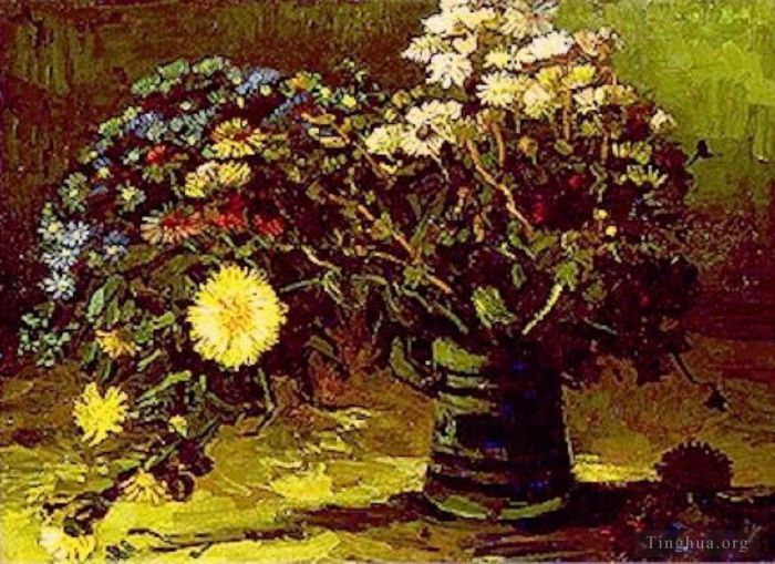 Vincent van Gogh Ölgemälde - Vase mit Gänseblümchen