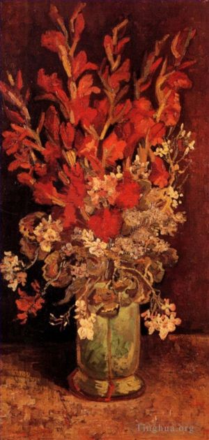 Vincent van Gogh Werk - Vase mit Gladiolen und Nelken