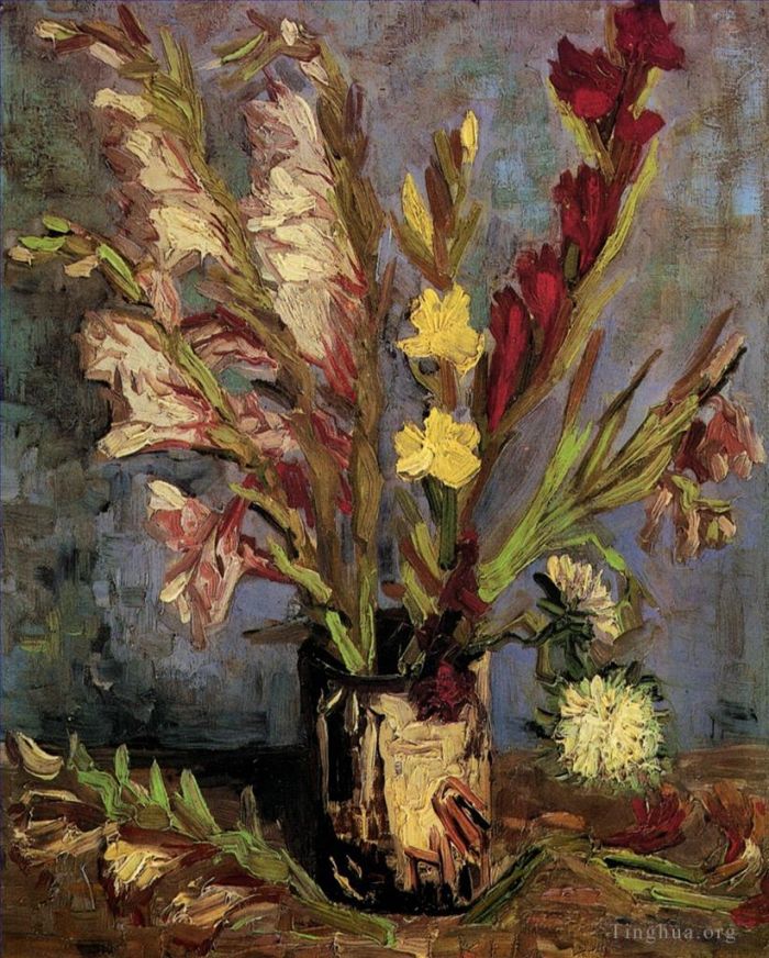 Vincent van Gogh Ölgemälde - Vase mit Gladiolen