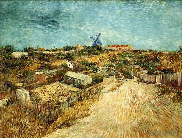 Vincent van Gogh Ölgemälde - Gemüsegärten in Montmartre 3