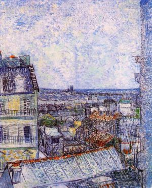 Vincent van Gogh Werk - Blick aus Vincents Zimmer in der Rue Lepic