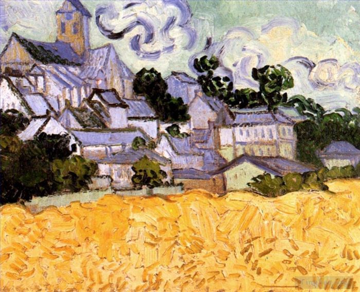 Vincent van Gogh Ölgemälde - Ansicht von Auvers mit Kirche