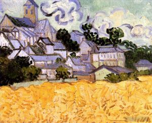 Vincent van Gogh Werk - Ansicht von Auvers mit Kirche