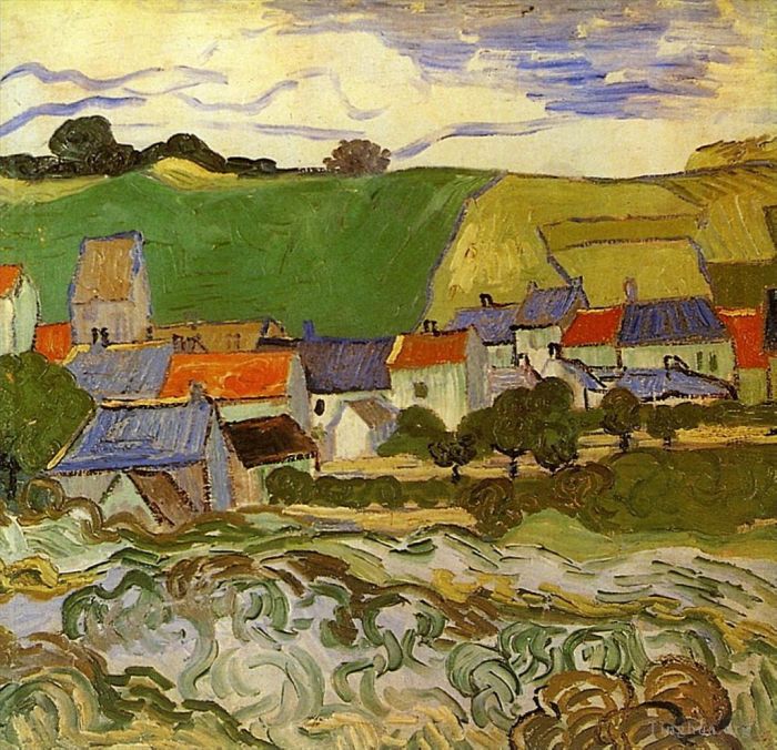 Vincent van Gogh Ölgemälde - Ansicht von Auvers
