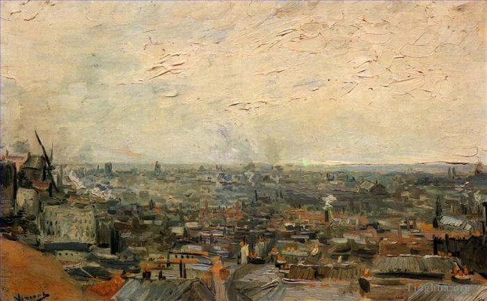 Vincent van Gogh Ölgemälde - Blick auf Paris vom Montmartre