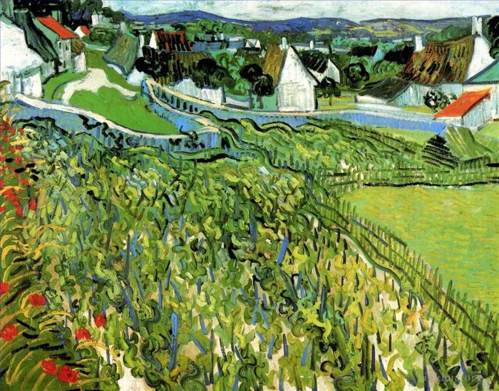 Vincent van Gogh Ölgemälde - Weinberge mit Blick auf Auvers