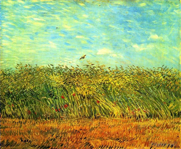 Vincent van Gogh Ölgemälde - Weizenfeld mit einer Lerche