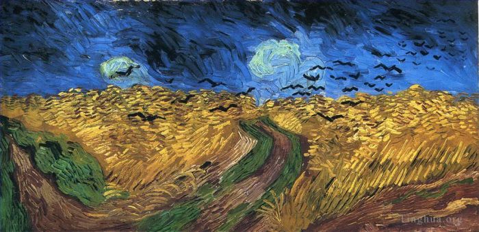 Vincent van Gogh Ölgemälde - Weizenfeld mit Krähen