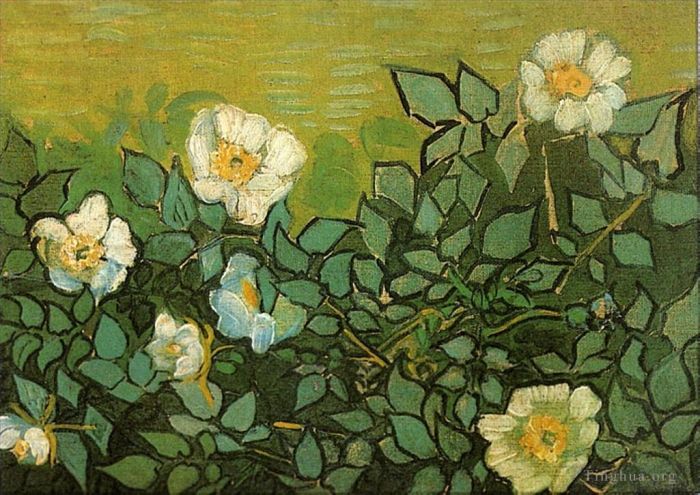 Vincent van Gogh Ölgemälde - Wilde Rosen