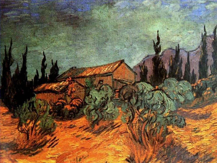 Vincent van Gogh Ölgemälde - Holzschuppen