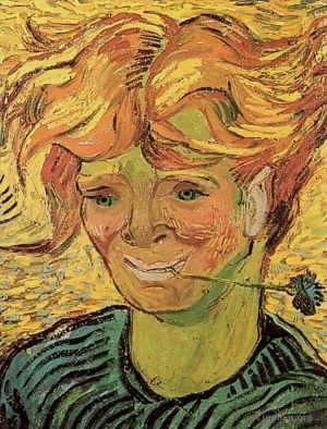 Vincent van Gogh Werk - Junger Mann mit Kornblume