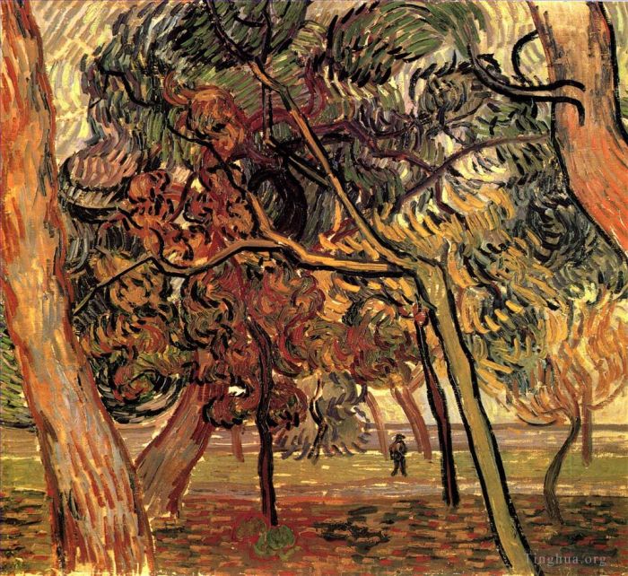 Vincent van Gogh Ölgemälde - Studie über Kiefern 1889