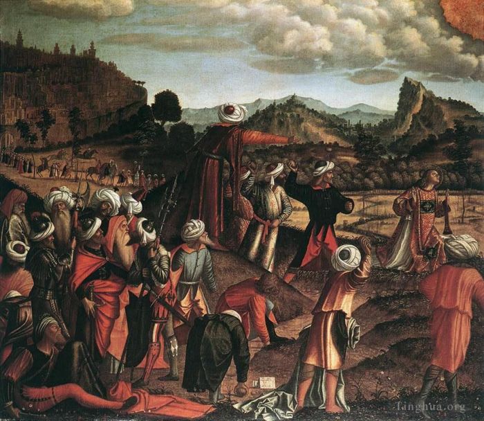 Vittore Carpaccio Andere Malerei - Die Steinigung des Heiligen Stephanus