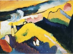 Wassily Kandinsky Werk - Berglandschaft mit Kirche