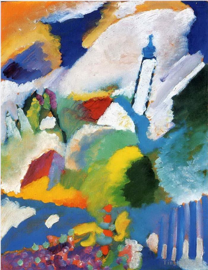 Wassily Kandinsky Ölgemälde - Murnau mit Kirche