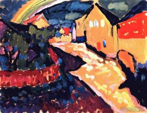 Wassily Kandinsky Werk - Murnau mit Regenbogen