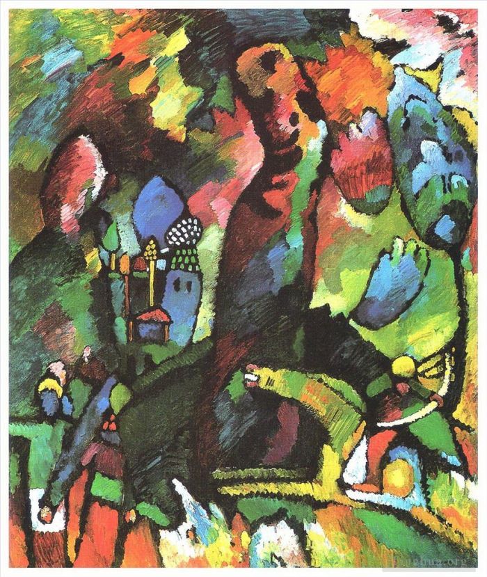Wassily Kandinsky Ölgemälde - Bild mit Bogenschütze
