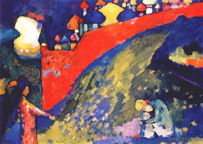 Wassily Kandinsky Ölgemälde - Das Schicksal der Roten Mauer