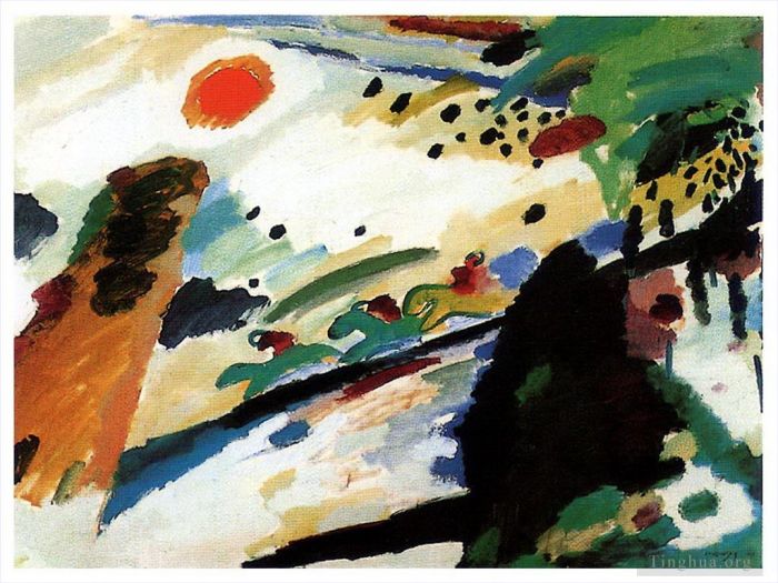Wassily Kandinsky Ölgemälde - Romantisch