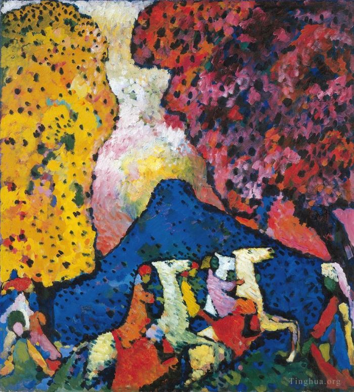 Wassily Kandinsky Ölgemälde - Der blaue Berg Der blaue Berg