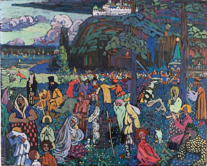 Wassily Kandinsky Andere Malerei - Ein buntes Leben Das Bunte Leben