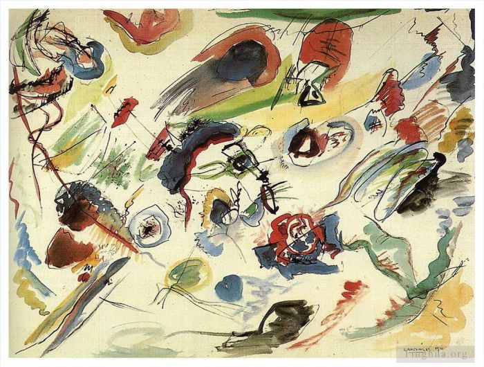 Wassily Kandinsky Andere Malerei - Erstes abstraktes Aquarell