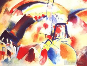 Wassily Kandinsky Werk - Landschaft mit roten Flecken