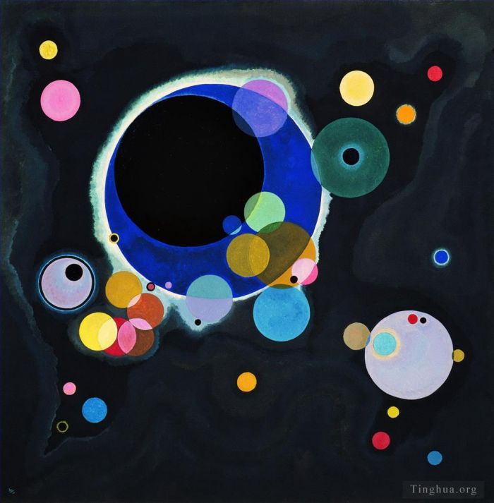 Wassily Kandinsky Andere Malerei - Mehrere Kreise. Einige Kreise