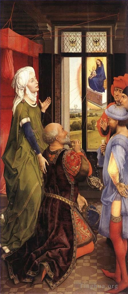 Rogier van der Weyden Ölgemälde - Bladelin Triptychon linker Maler