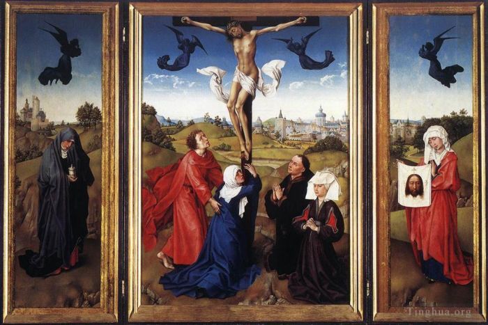 Rogier van der Weyden Ölgemälde - Kreuzigungstriptychon