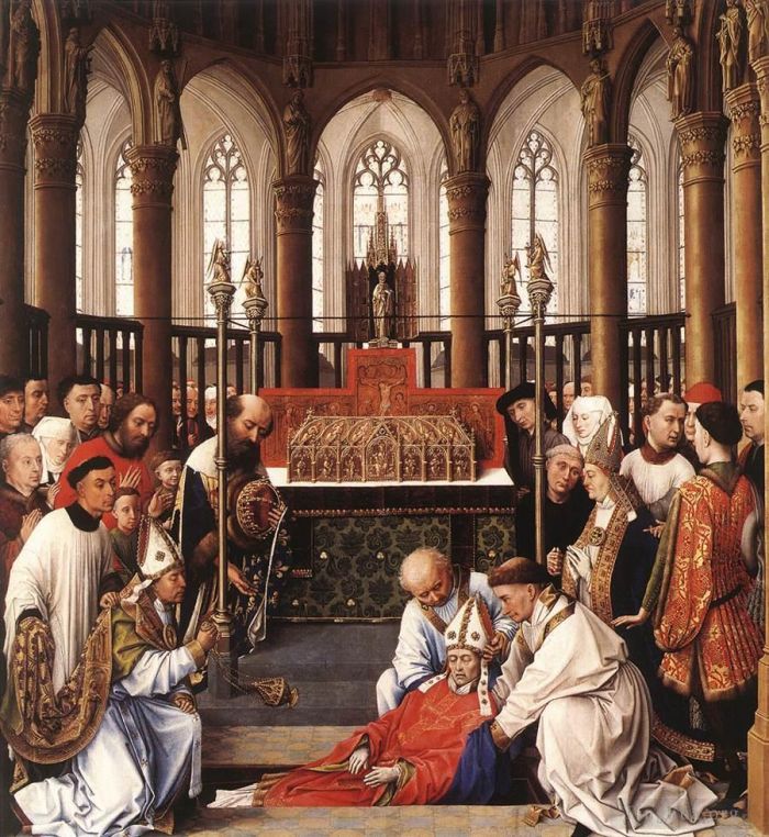Rogier van der Weyden Ölgemälde - Exhumierung des Heiligen Hubert