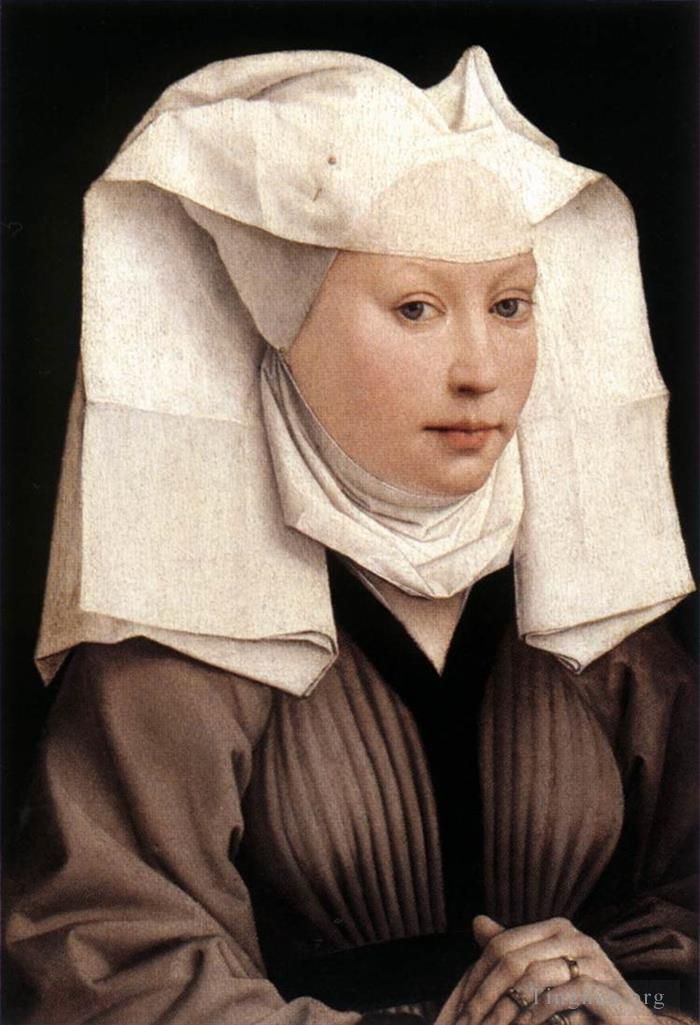Rogier van der Weyden Ölgemälde - Malerin mit einem Gaze-Kopfschmuck
